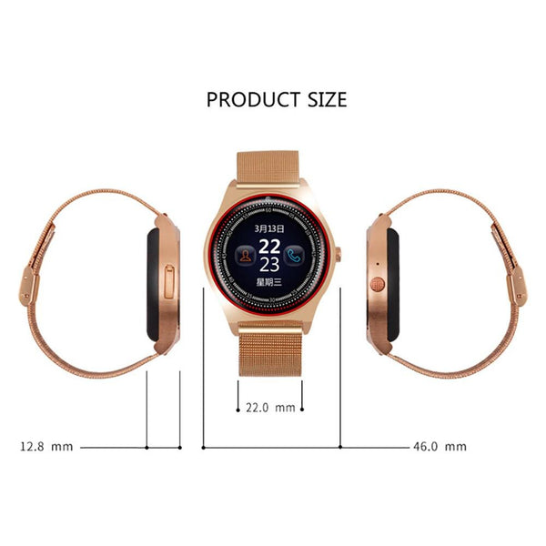 Smart Watch Health Monitoring Smart Reminder Smartwatch Stainless Steel Strap Support Card Wristband Watch