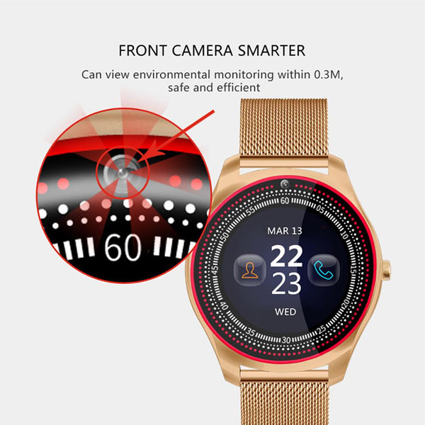 Smart Watch Health Monitoring Smart Reminder Smartwatch Stainless Steel Strap Support Card Wristband Watch