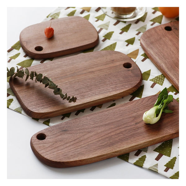 [Video]1pcRSCHEF Black Walnut Chopping Blocks Kitchen Wood Food Plate Wooden Pizza Sushi Bread Whole Tray Cutting Board No Paint