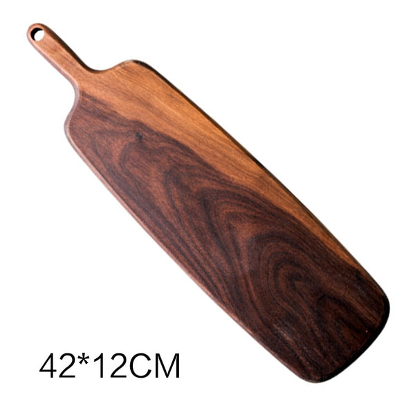 [Video]1pcRSCHEF Black Walnut Chopping Blocks Kitchen Wood Food Plate Wooden Pizza Sushi Bread Whole Tray Cutting Board No Paint